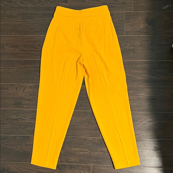 Express High-Waist Pleated Trousers in Bright Orange - Picture 12 of 14